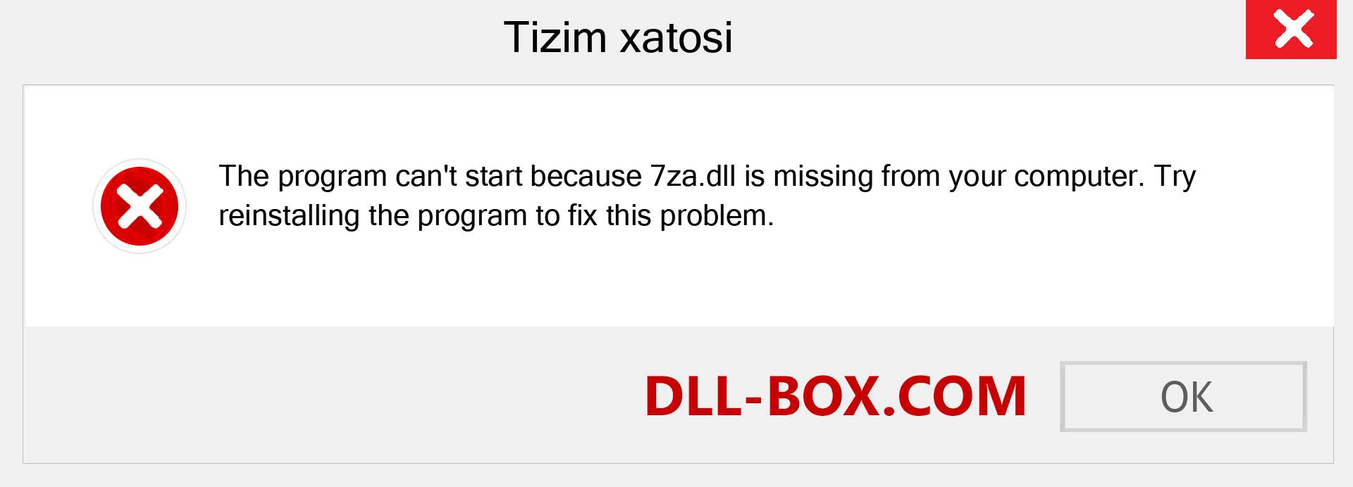 7za.dll fayli yo'qolganmi?. Windows 7, 8, 10 uchun yuklab olish - Windowsda 7za dll etishmayotgan xatoni tuzating, rasmlar, rasmlar